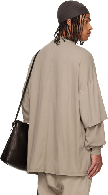 Sweatshirt Rick Owens Concordians Tommy Hustler Layered Sleeve Oversized Sweatshirt Beige | DU02E7266 JDB, 2