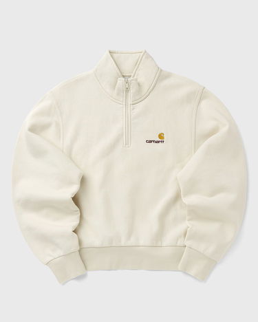 Sweatshirt Carhartt WIP American Script High Neck Quarter-Zip Sweatshirt Beige | I033827-05.XX, 1