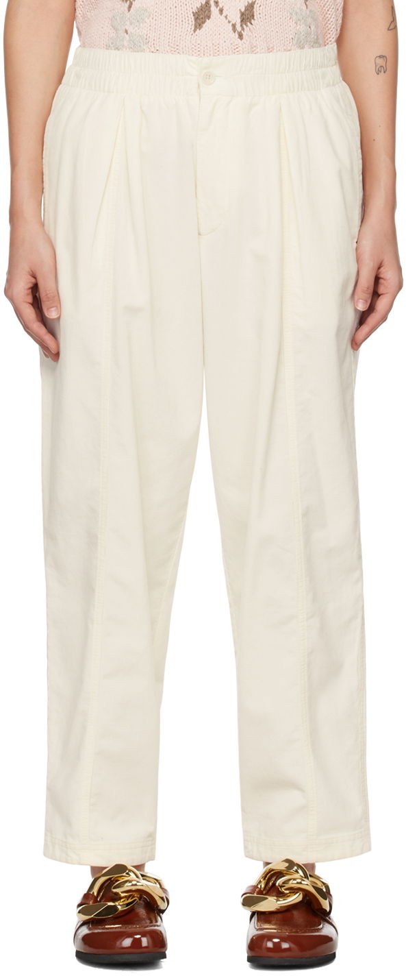 Bukser YMC YMC Sylvian Trousers Hvid | Q4UAD