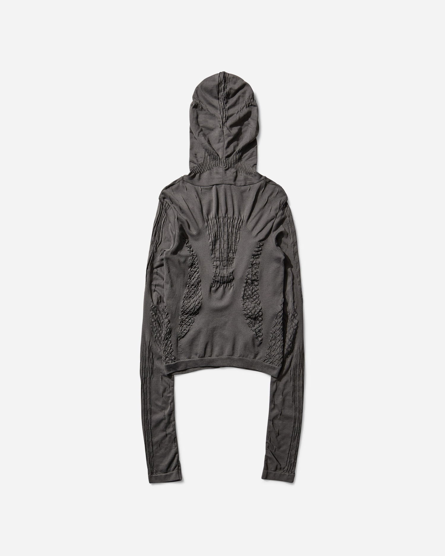 Sweatshirt ROA Seamless Knit Cropped Hoodie Grå | RBWW054YA20 GRY0001, 0
