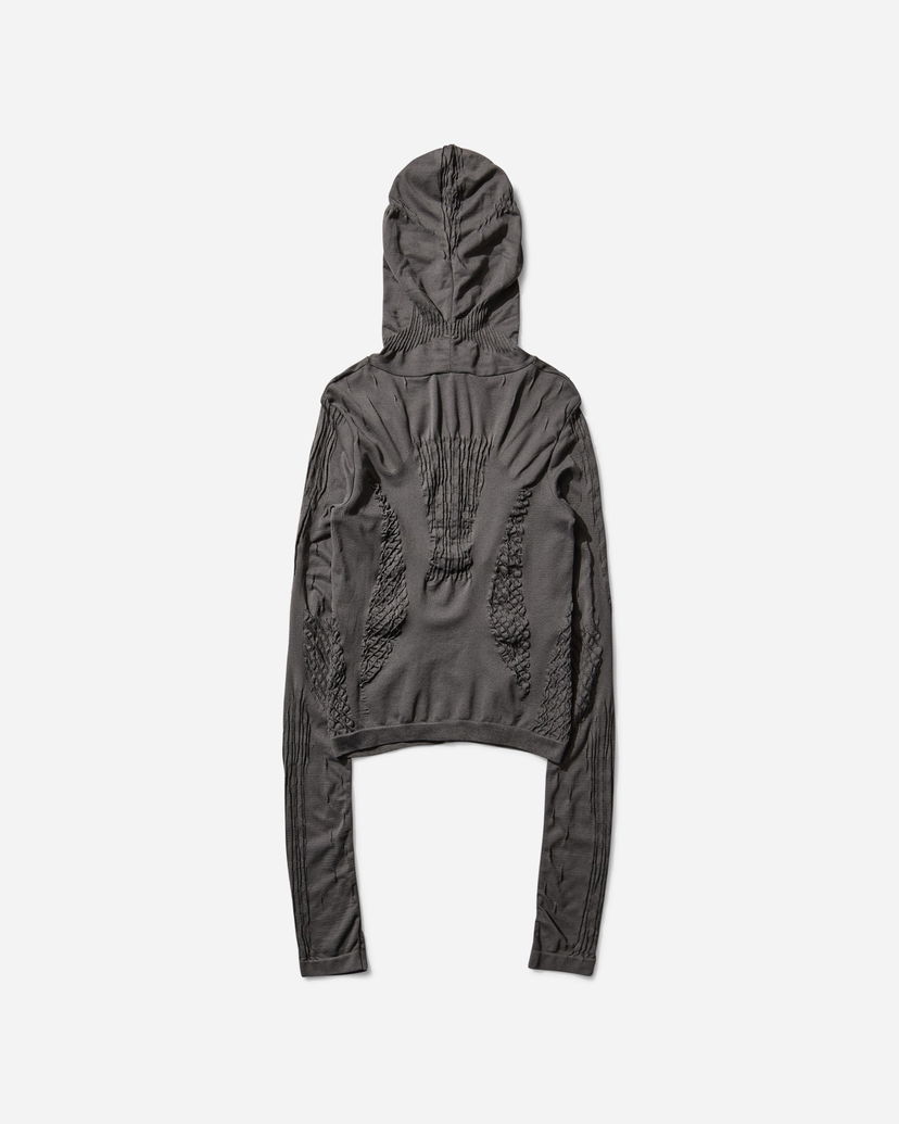 Sweatshirt ROA Seamless Knit Cropped Hoodie Grå | RBWW054YA20 GRY0001