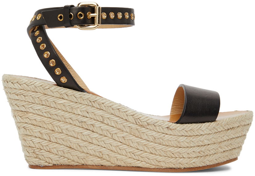 Tilbehør ISABEL MARANT Isabel Marant Messer Wedge Sandals Sort | 22PEP0070-22P063S