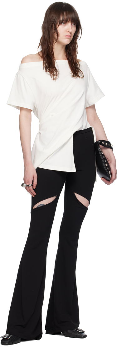 T-shirt Courrèges Off Shoulder T-Shirt Hvid | 224JBD094JS0107, 4