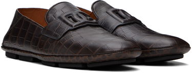 Tøj Dolce & Gabbana Dolce&Gabbana Calfskin Driver Loafers Brun | A50583AA446, 3