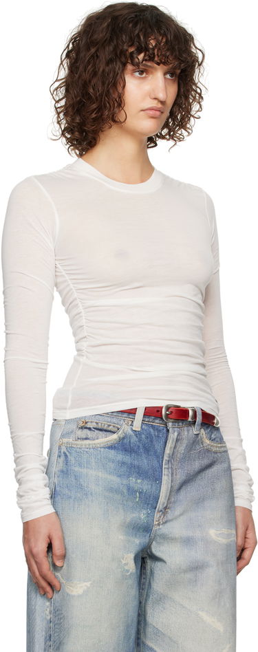 T-shirt OUR LEGACY OUR LEGACY Strain Slim Longsleeve T-Shirt Hvid | W2256SW, 1