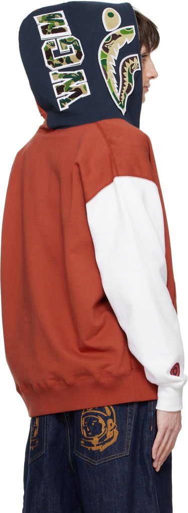 Sweatshirt BAPE A Bathing Ape Shark Full Zip Hoodie Orange | 001ZPK701303M, 2
