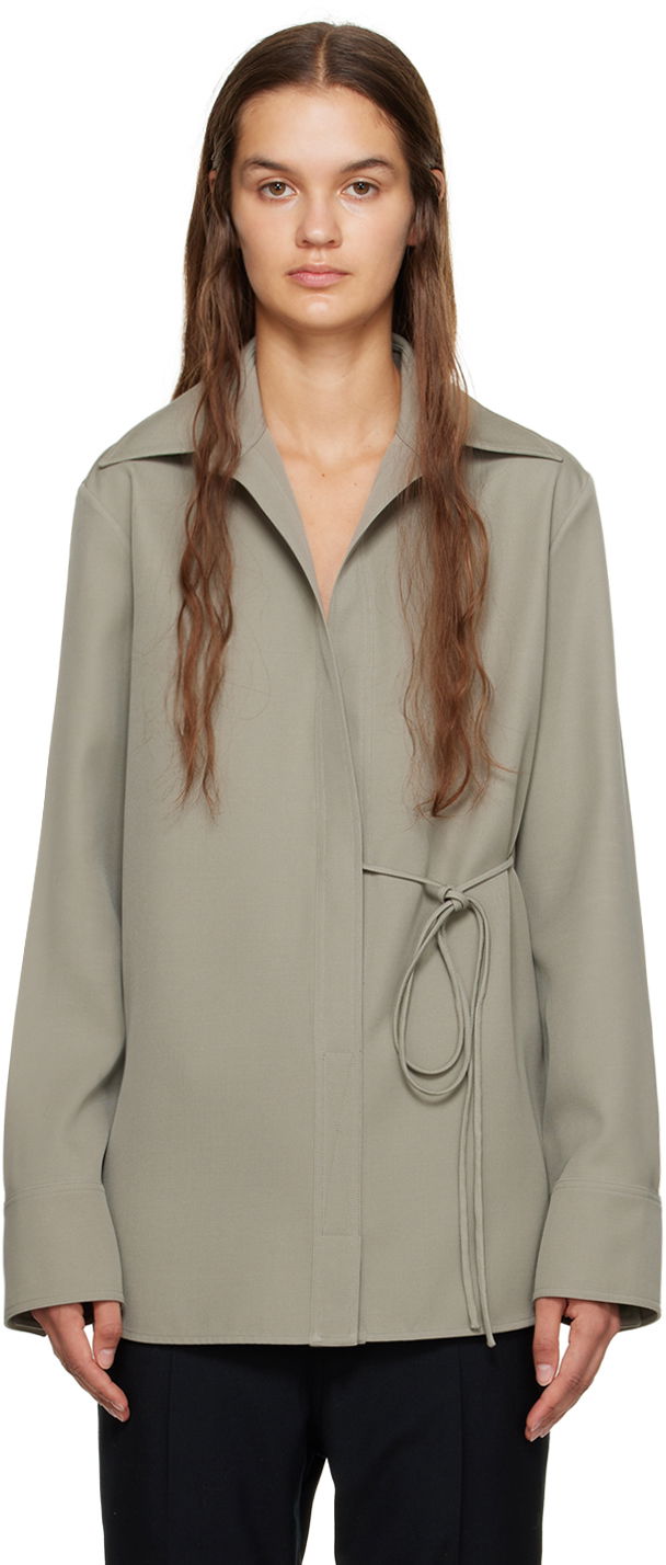 Skjorte Jil Sander Wrap Shirt Grå | J02DL0154_J40002, 0