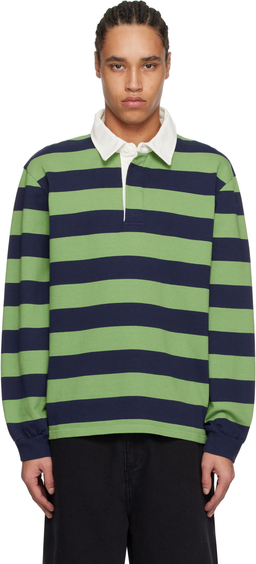 Polo skjorte Palmes Striped Rugby Polo Grøn | P15-0028-638
