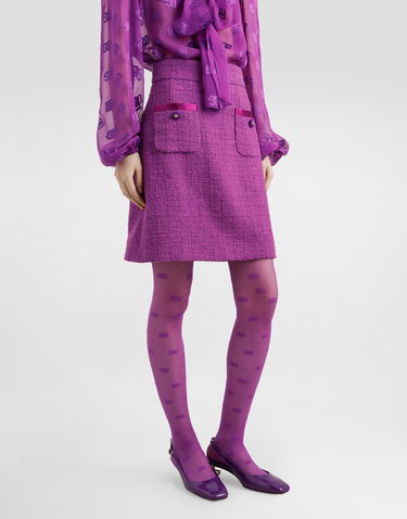 Nederdel Dolce & Gabbana Dolce & Gabbana Rachel Tweed Skirt Lilla | F4C0VTFMTACF0571, 3