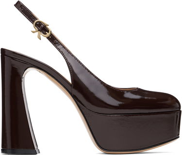 Sneakers og sko Gianvito Rossi Bessie Slingback Platform Heels Brun | G95569-70RIC-NUI, 0