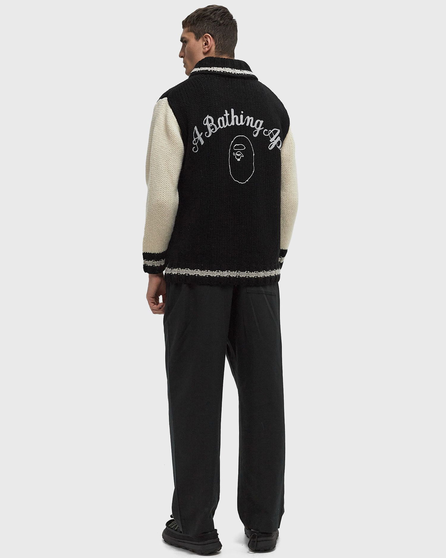 Bomberjakke BAPE COWICHAN CARDIGAN Sort | 001KNK801002MBLK, 1