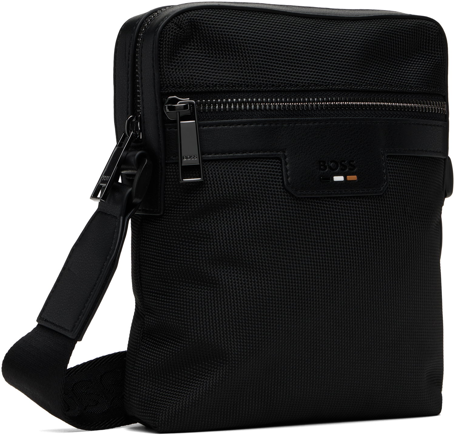 Skuldertaske BOSS Embossed-Logo Bag Sort | 50536169, 1