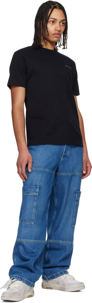 T-shirt Off-White Off-White Bookish Slim T-Shirt Sort | OMAA027C99JER01C1011, 3