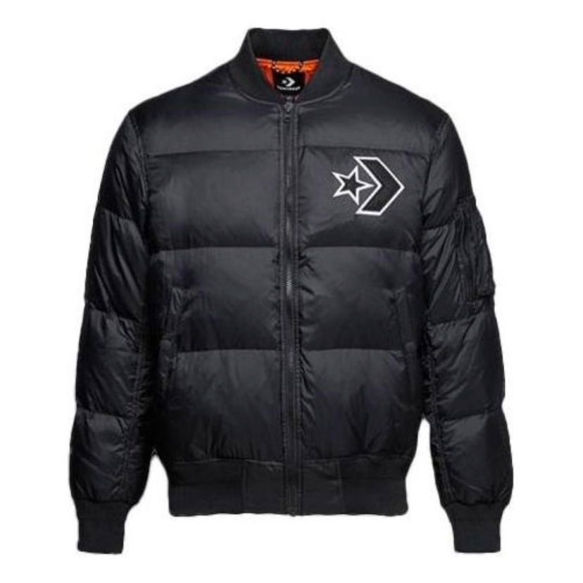 Bomberjakke Converse Star Chevron Down Jacket Sort | 10006883-A01