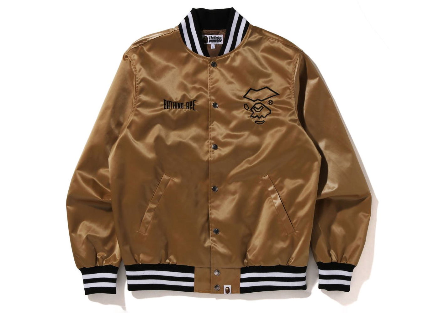 Jakke BAPE Nylon Varsity Jacket Beige | 1J20-141-002, 0