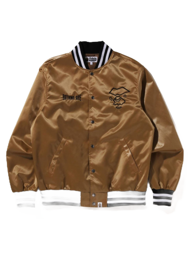 Jakke BAPE Nylon Varsity Jacket Beige | 1J20-141-002