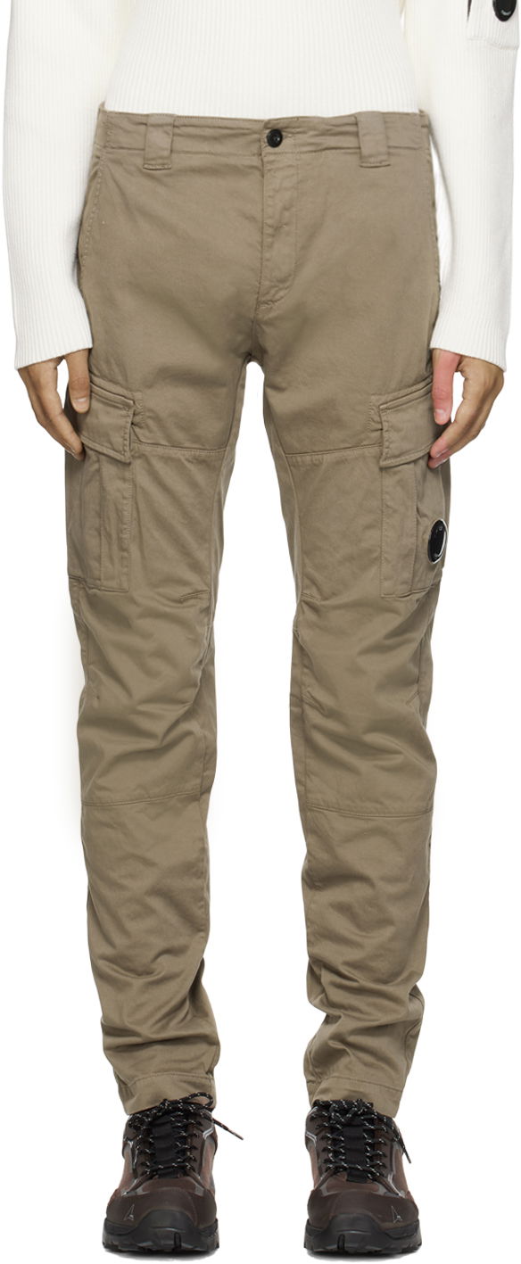 Cargo bukser C.P. Company Lens Ergonomic Cargo Pants Beige | 17CMPA186A-005529G, 0