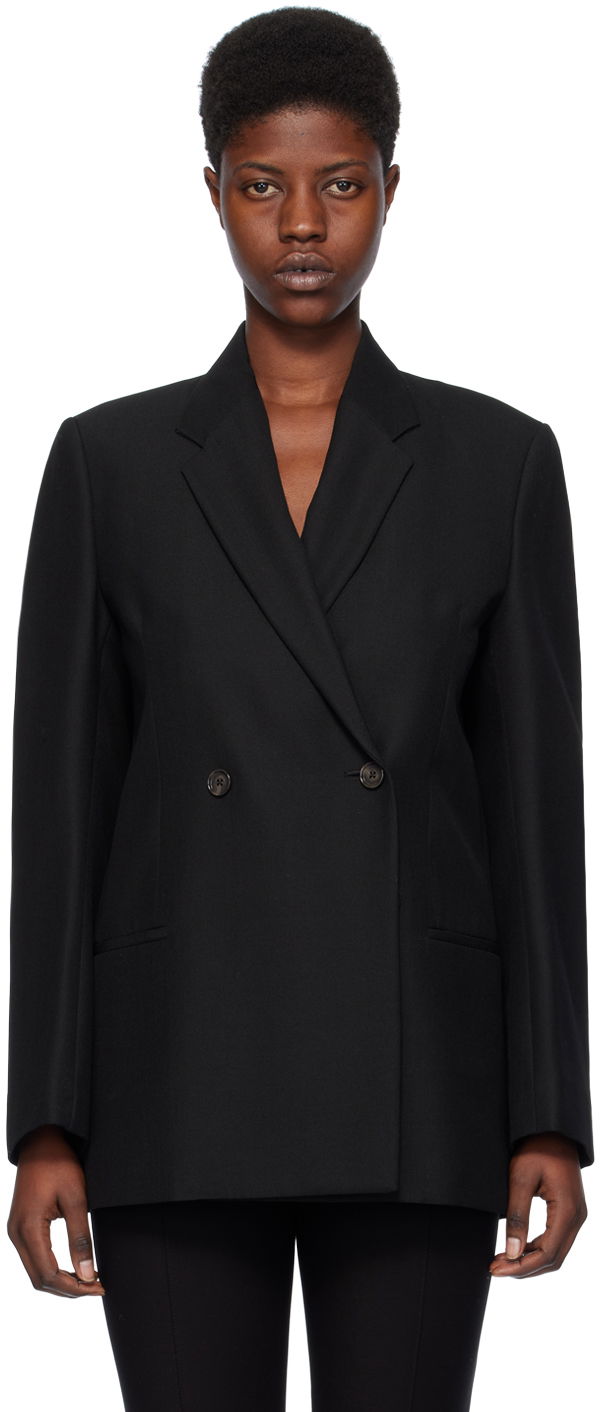 Jakke TOTEME TOTEME Double-Breasted Blazer Sort | 233-3002-246, 0
