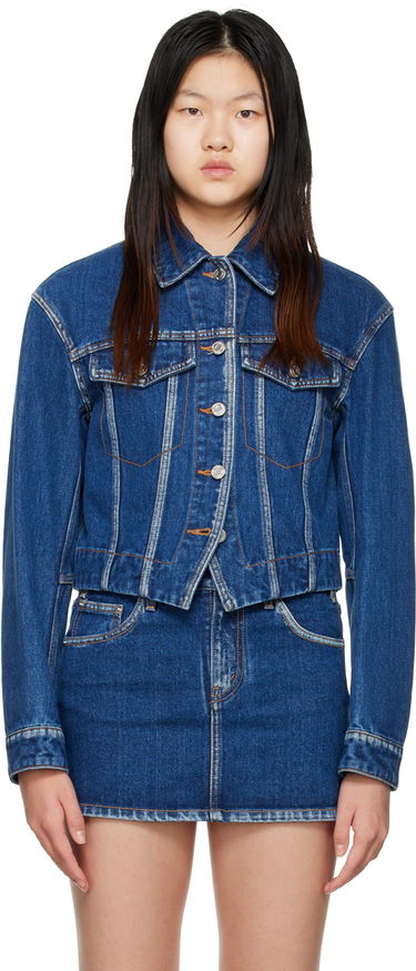 Jakke We11done We11done V-Line Denim Jacket Blå | WD-DJ3-22-330-W-BL, 0