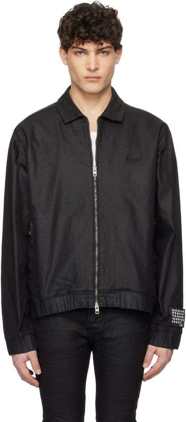 Bomberjakke Ksubi Ksubi Raider Harrington Waxed Denim Jacket Sort | MPS25JK010, 0
