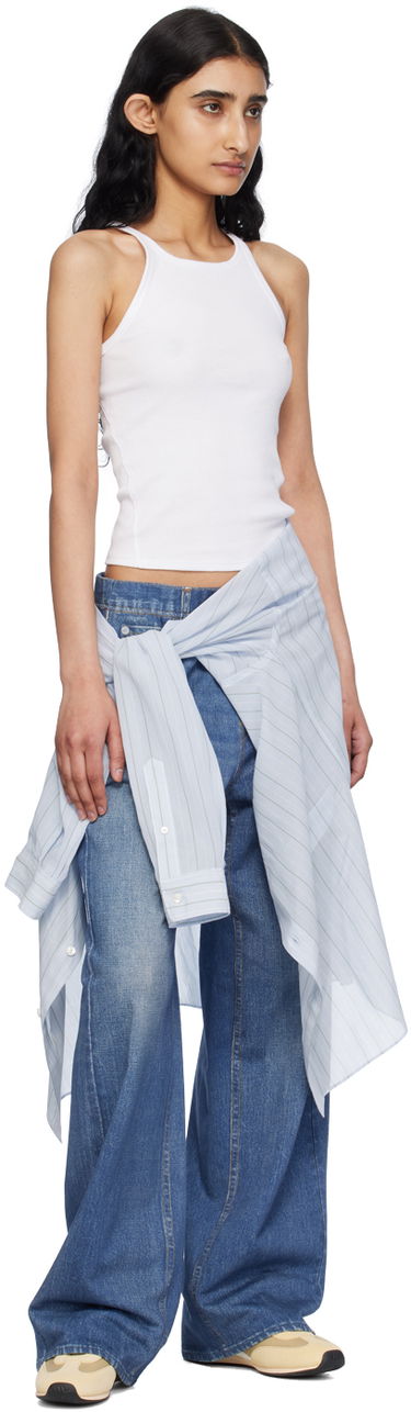 Tanktop rag & bone Essential Rib String Tank Top Hvid | WCC24PT020CA20, 3