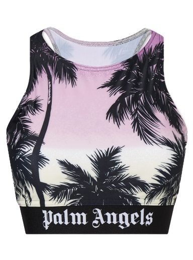 Tanktop Palm Angels Pink Sunset Logo Sports Top Flerfarvet | PWVO024S23FAB0033710