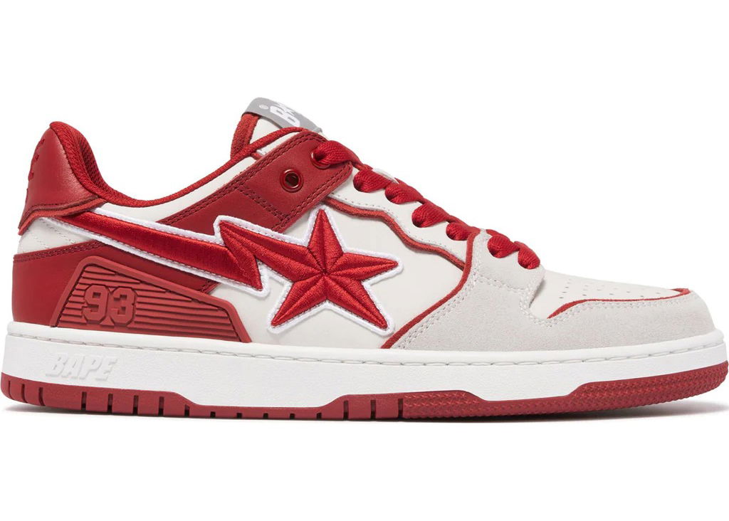Sneakers og sko BAPE A Bathing Ape Sk8 Sta #5 Red Rød | 1K30-191-312-RED/001FWK301312M-RED, 0