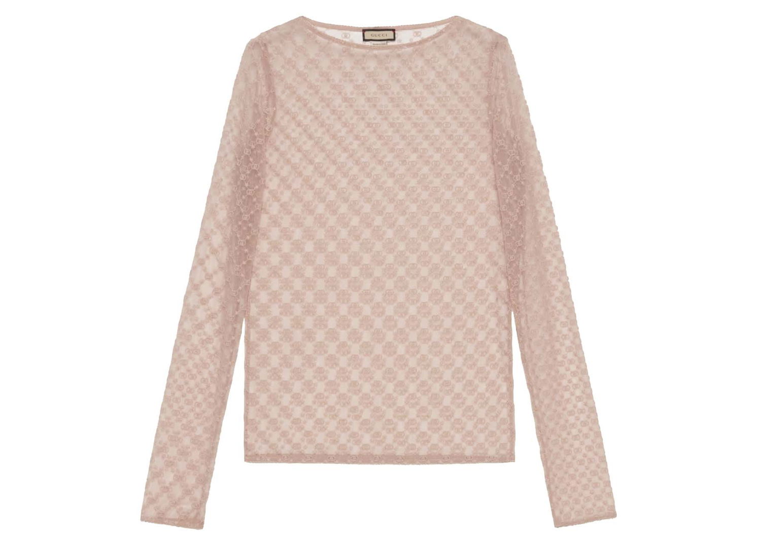 T-shirt Gucci GG Star Tulle Top Beige Beige | ‎692508 XUAEB 5101, 0