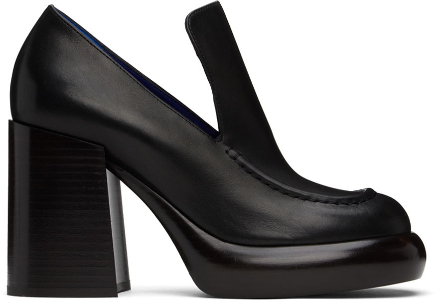 Sneakers og sko Burberry Leather Wedge Heels Sort | 8091974, 0