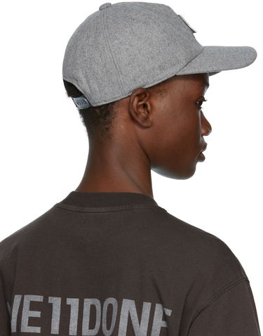Kasket We11done Flannel Padded Cap Grå | WD-AH3-21-447-U-MG, 2