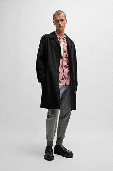 Skjorte BOSS Regular Fit Butterfly Print Poplin Shirt Lyserød | 50534247, 1