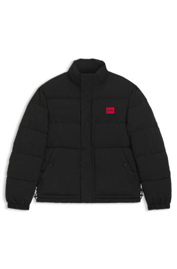 Puffer jakke BOSS Water-repellent Padded Puffer Jacket with Logo Patch Sort | 50547887, 0