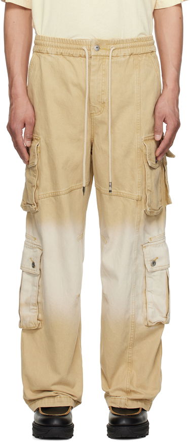 Cargo bukser Feng Chen Wang Feng Chen Wang Gradient Denim Cargo Pants Beige | FENG19TR22, 0