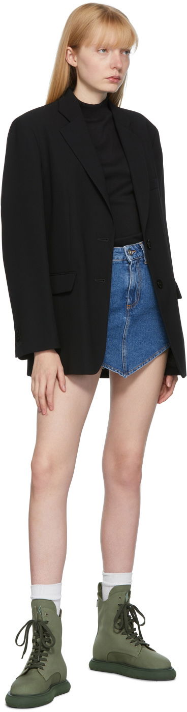 Tøj The Attico Attico Selene Canvas Ankle Boots Grøn | 221WS443 C008, 4