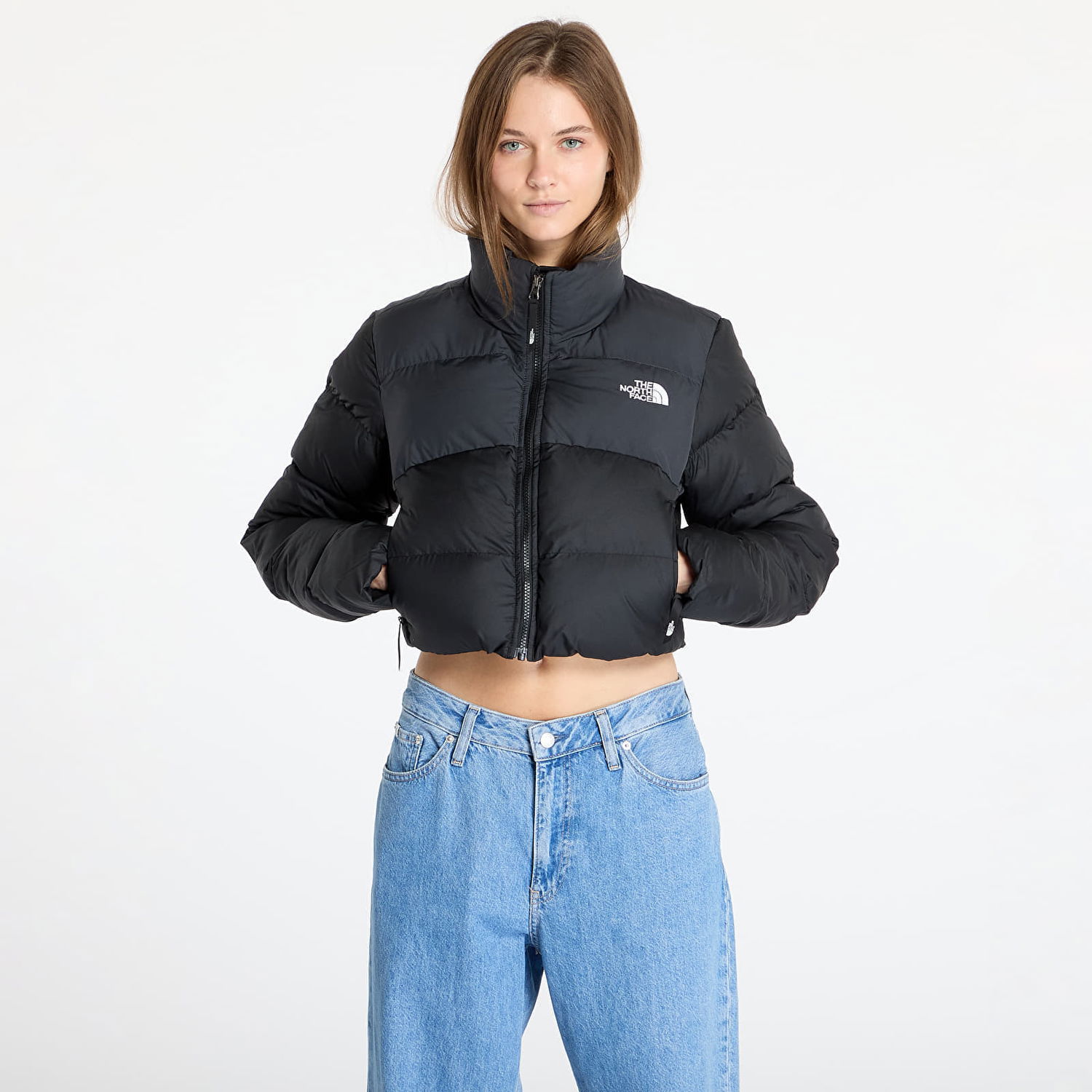 Puffer jakke The North Face Cropped Saikuru Jacket Sort | NF0A89JCKT01, 0