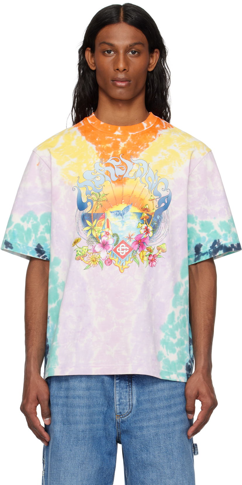 T-shirt Casablanca Casablanca Surf Trip Tie Dye T-Shirt Flerfarvet | MS25-JTS-027-01