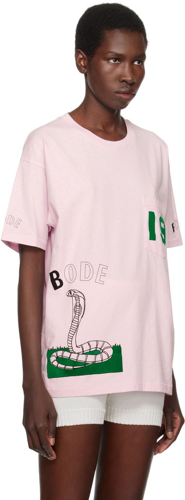 T-shirt Bode Bode Cobra Graphic T-Shirt Lyserød | MRS25CS010, 1
