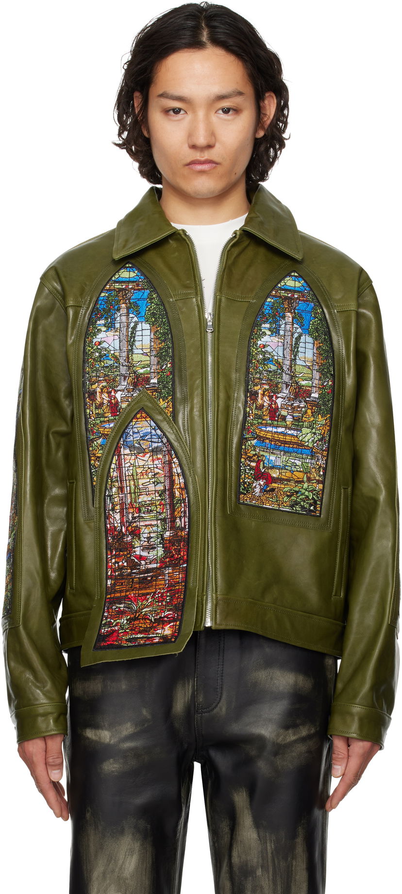 Jakke Who Decides War Who Decides War Eden Leather Jacket Grøn | 1131250011SS25