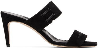 Tilbehør Manolo Blahnik Manolo Blahnik Nebre Suede Heeled Mules Sort | 223-1354, 0