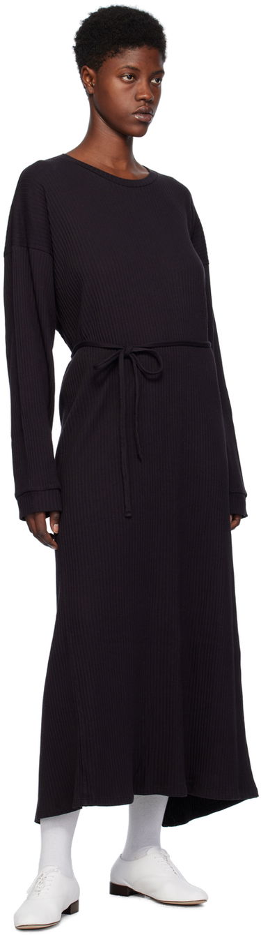 Kjole Baserange Kaftan Midi Dress Sort | DRSH-RIB-000, 3