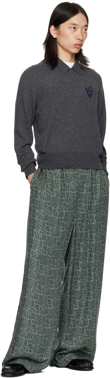 Sweater Acne Studios Acne Studios Yak Wool Polo Sweater Grå | B60380-, 3