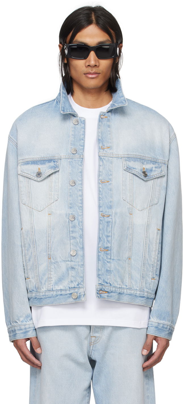 Jakke VETEMENTS VTMNTS Embroidered Denim Jacket Blå | VL20JA560L