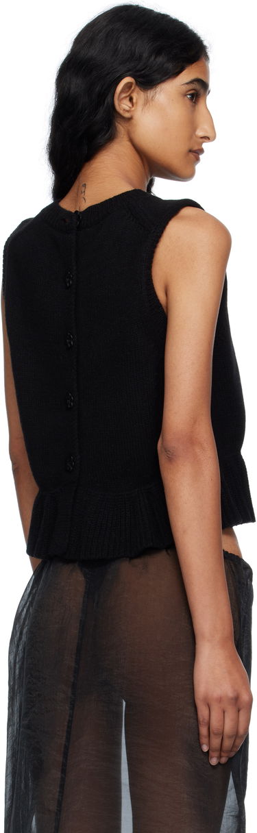 Vest Cecilie Bahnsen Cecilie Bahnsen Bill Knit Ruffle Hem Vest Sort | 2.25KNI53003 BILL VEST, 2