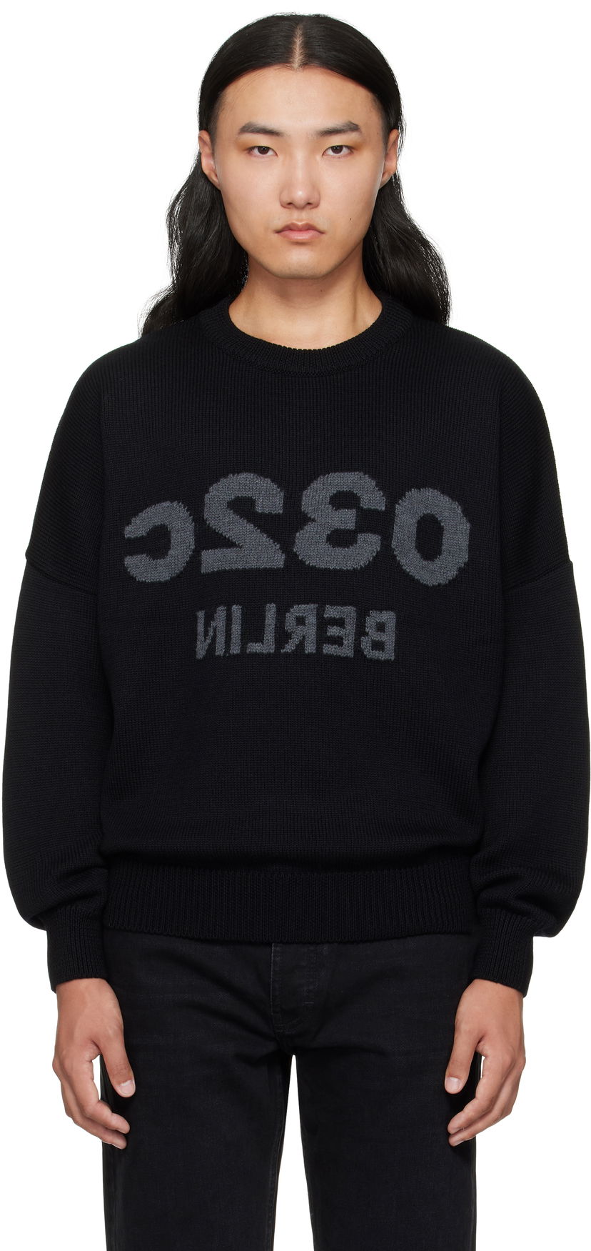 Sweater 032C 032c Selfie Knit Sweater Sort | F25-URK-1511-000