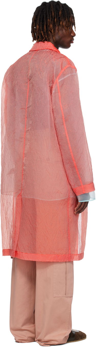 Regnfrakke Dries Van Noten Dries Van Noten Crinkled Organza Coat Rød | 251-020211-1277, 2