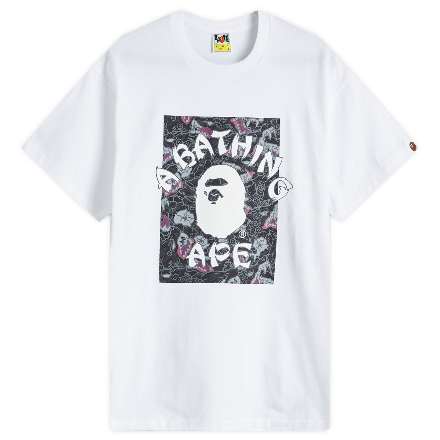 T-shirt BAPE Japanese Tattoo Camo College T-Shirt Hvid | 001TEK801027M-WH2, 0
