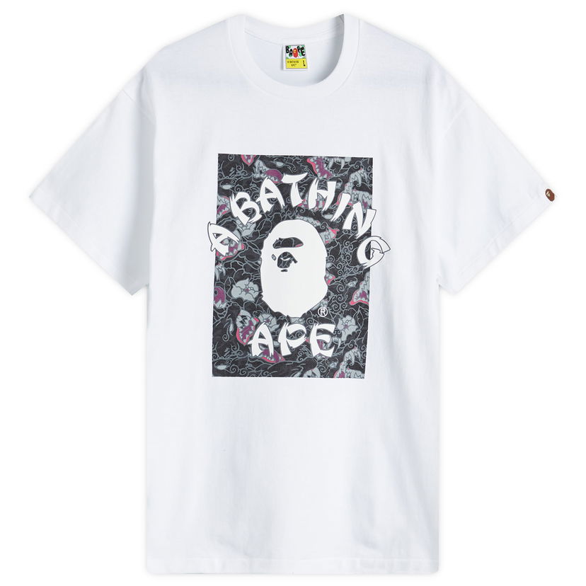 T-shirt BAPE Japanese Tattoo Camo College T-Shirt Hvid | 001TEK801027M-WH2