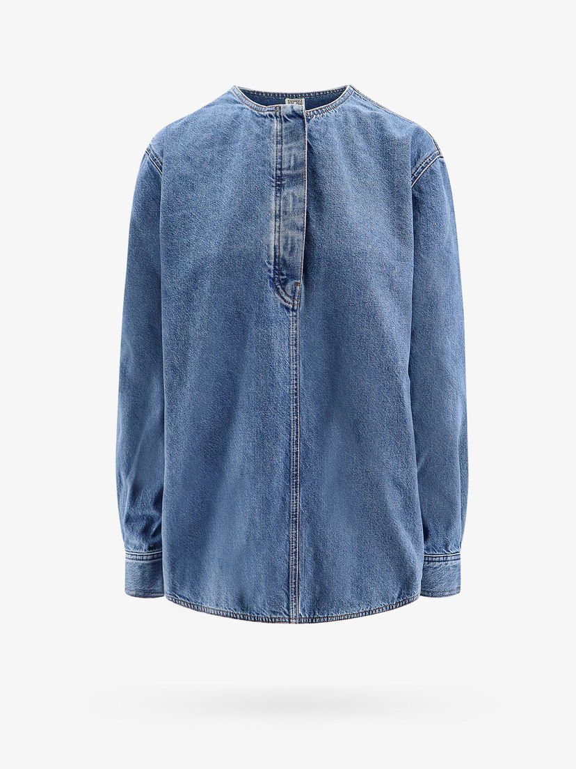 Skjorte TOTEME Denim Shirt Blå | 242WRT1746FB0045167