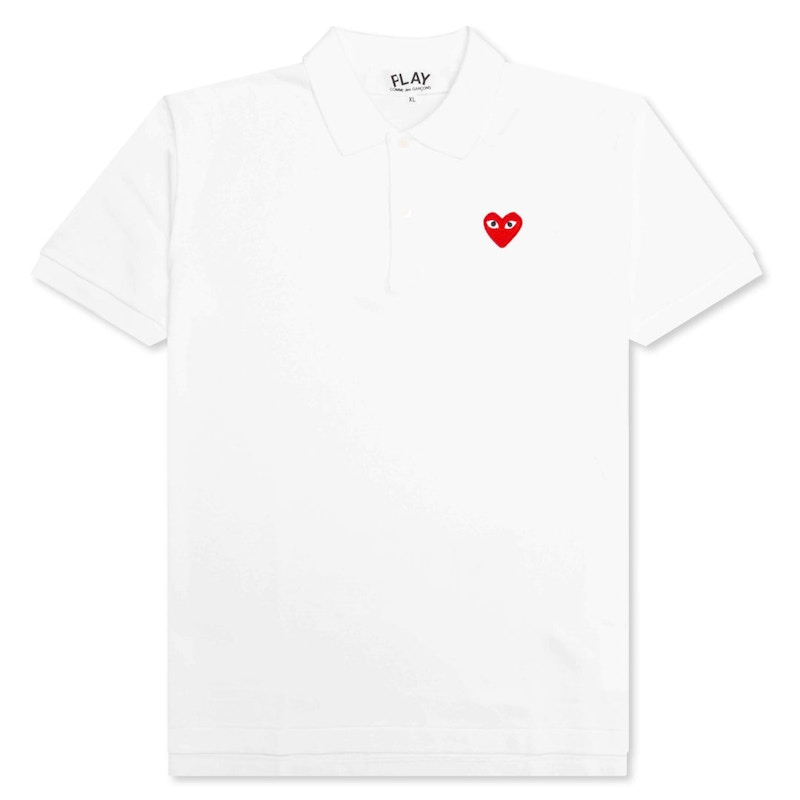 Polo skjorte Comme des Garçons Emblem Polo Hvid | AZ-T006-051-5 / P1T006-5
