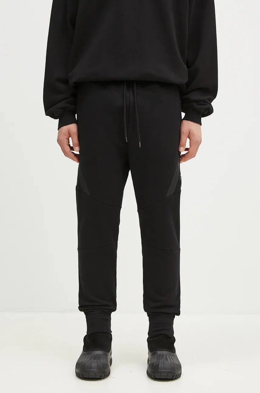 Joggingbukser C.P. Company Diagonal Raised Fleece Lens Sweatpants Sort | 17CMSP084A005086W, 0